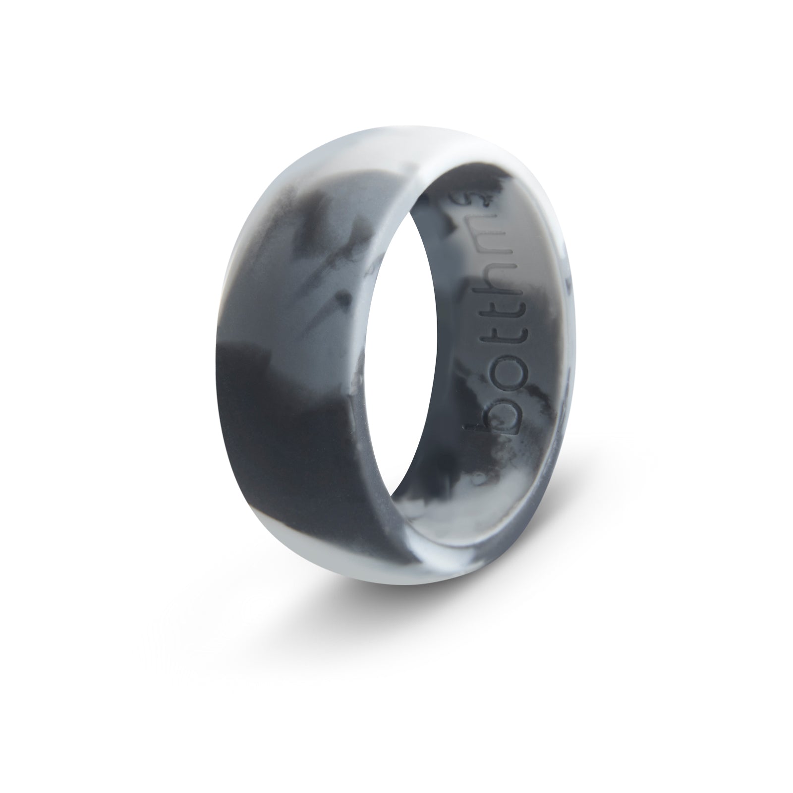 botthms botthms Army Flow Silicone Ring Black & Grey Silicone Rings