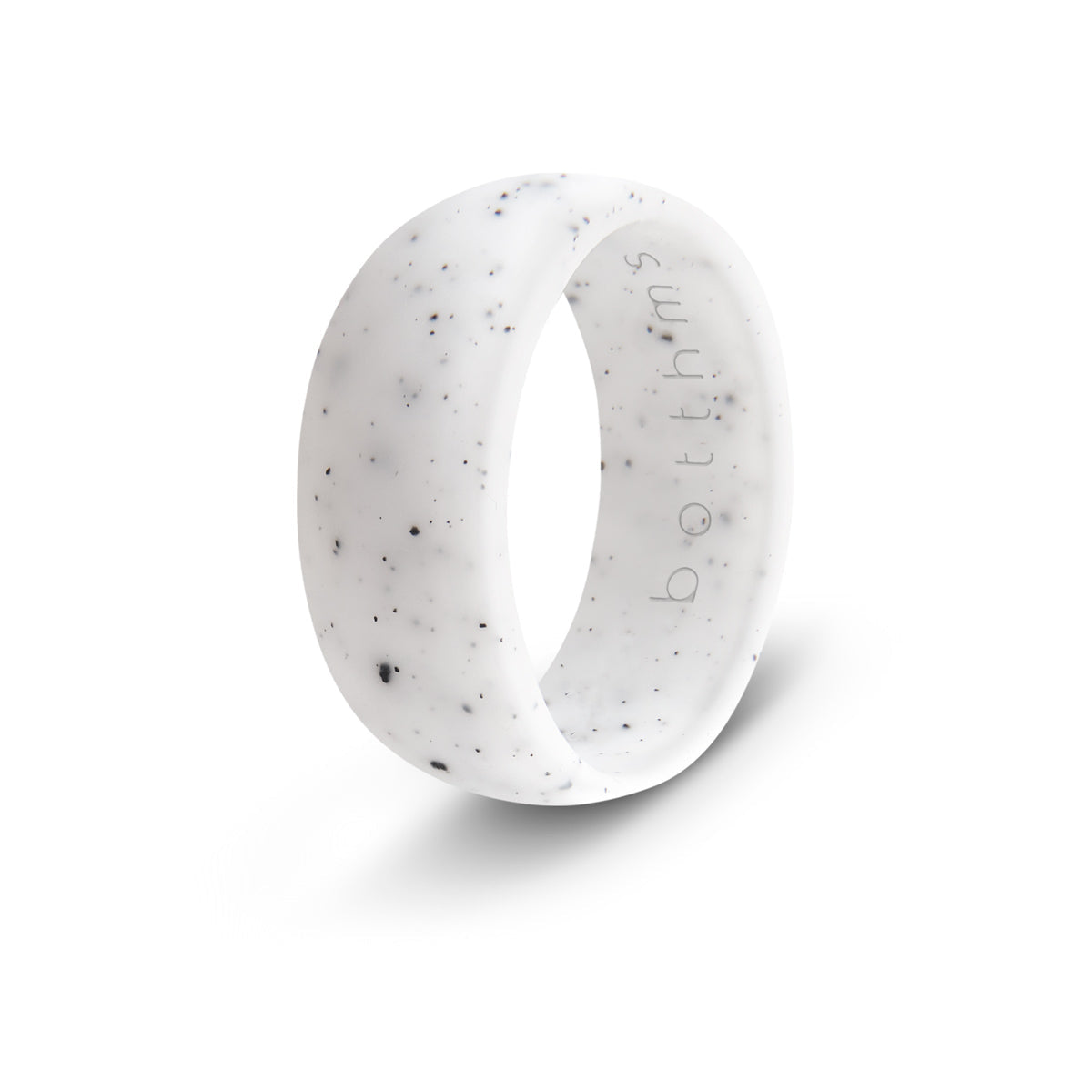 botthms White Speckled Active Silicone Ring